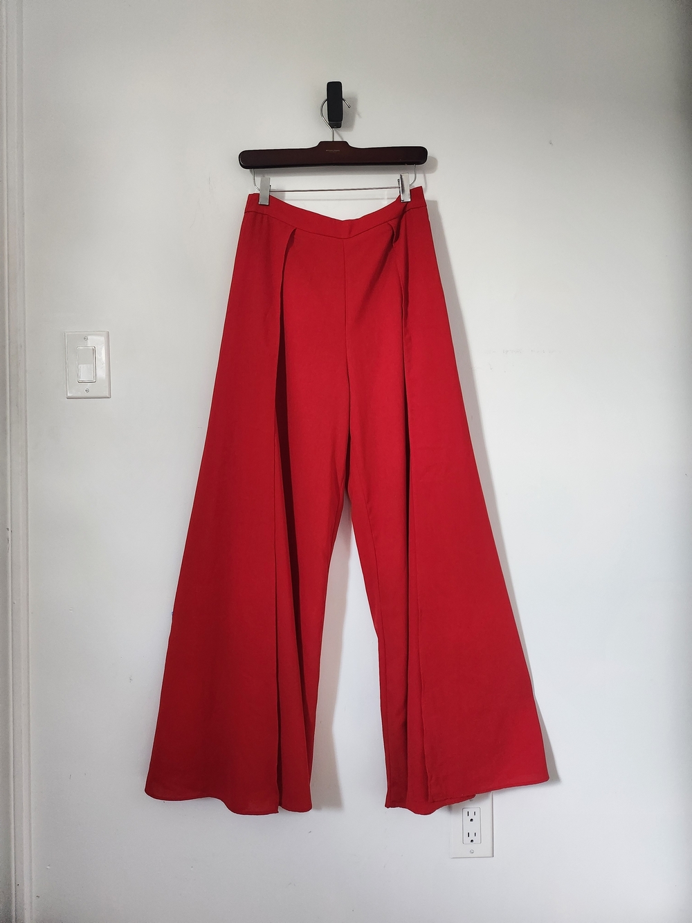 Lulu's Vibrant Red Wide-Leg Palazzo Pants